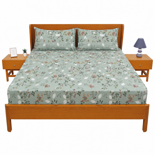 Floral Printed Double Bed Sheet