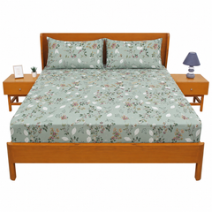 Floral Printed Double Bed Sheet