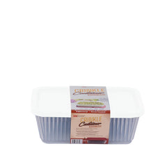 pack of 2 - Crinkle Storage Container medium (Assorted) – Medium Airtight Plastic Kitchen Jar for Snacks, Spices & Dry Food (Coffee, Brown, Teal, Green, White, Red)