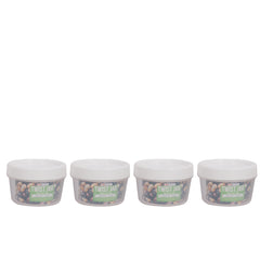 Pack of 4 - Twist Jar Small – 200 ml Plastic Storage Jars with Twist Lids