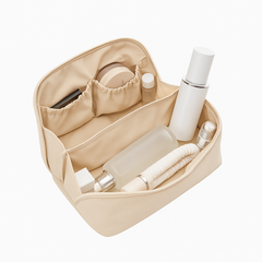 1Pc Luxury Leather Pouch (Assorted) | Elegant Travel Toiletry & Makeup Organizer (1 Pc)
