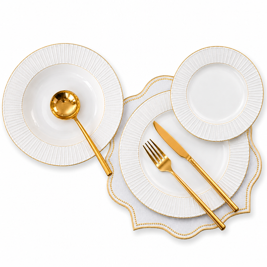 18 PCS Elegant Plate Set – Complete Dinnerware Collection for Dining