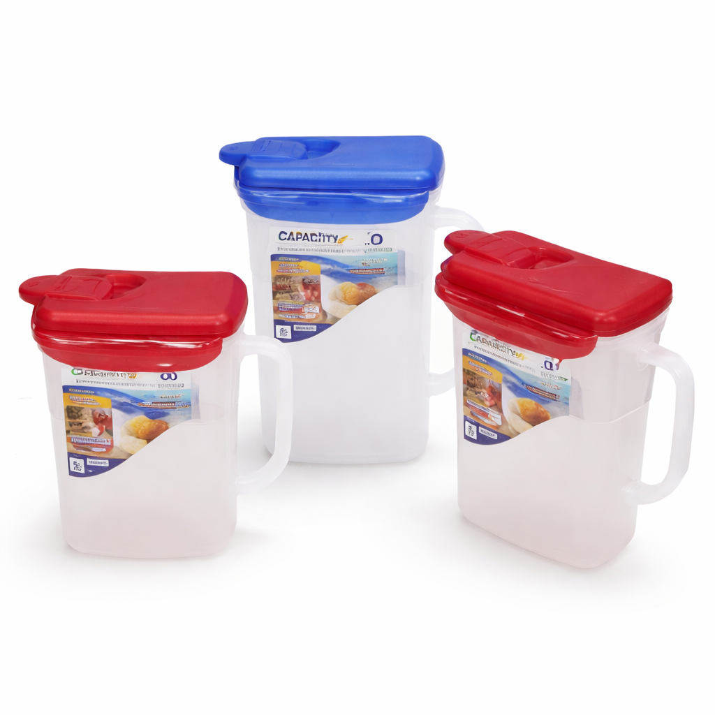 Imperial Fridge Door Jug – 1.5L / 1.7L / 2.0L Plastic Water & Juice Pitcher with Lid - Habitt