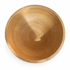 Round Wood Bowl with Mother of Pearl Inlay | Handcrafted Decorative & Serving Bowl - Habitt
