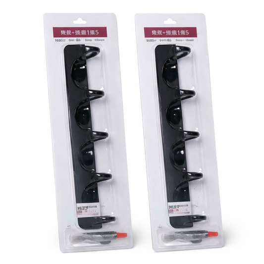 Wall-Mounted Multi Hook Hanging Rod – Space-Saving Wardrobe Organizer (3, 4 & 5 Hooks) - Habitt