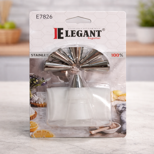 Elegant Icing Bag Set – Cake Decorating Kit with Nozzles for Baking & Pastry Design - Habitt