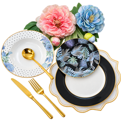 18 PCS Plate Set – Stylish Dinnerware Set for Family Dining & Entertaining