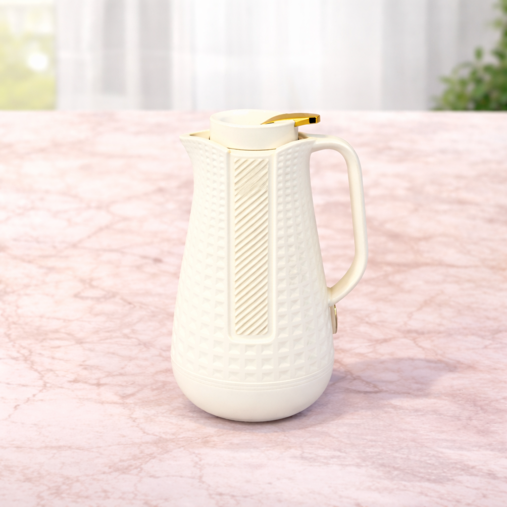 Premium Insulated Thermos Flask – Black, White & Cream - Habitt