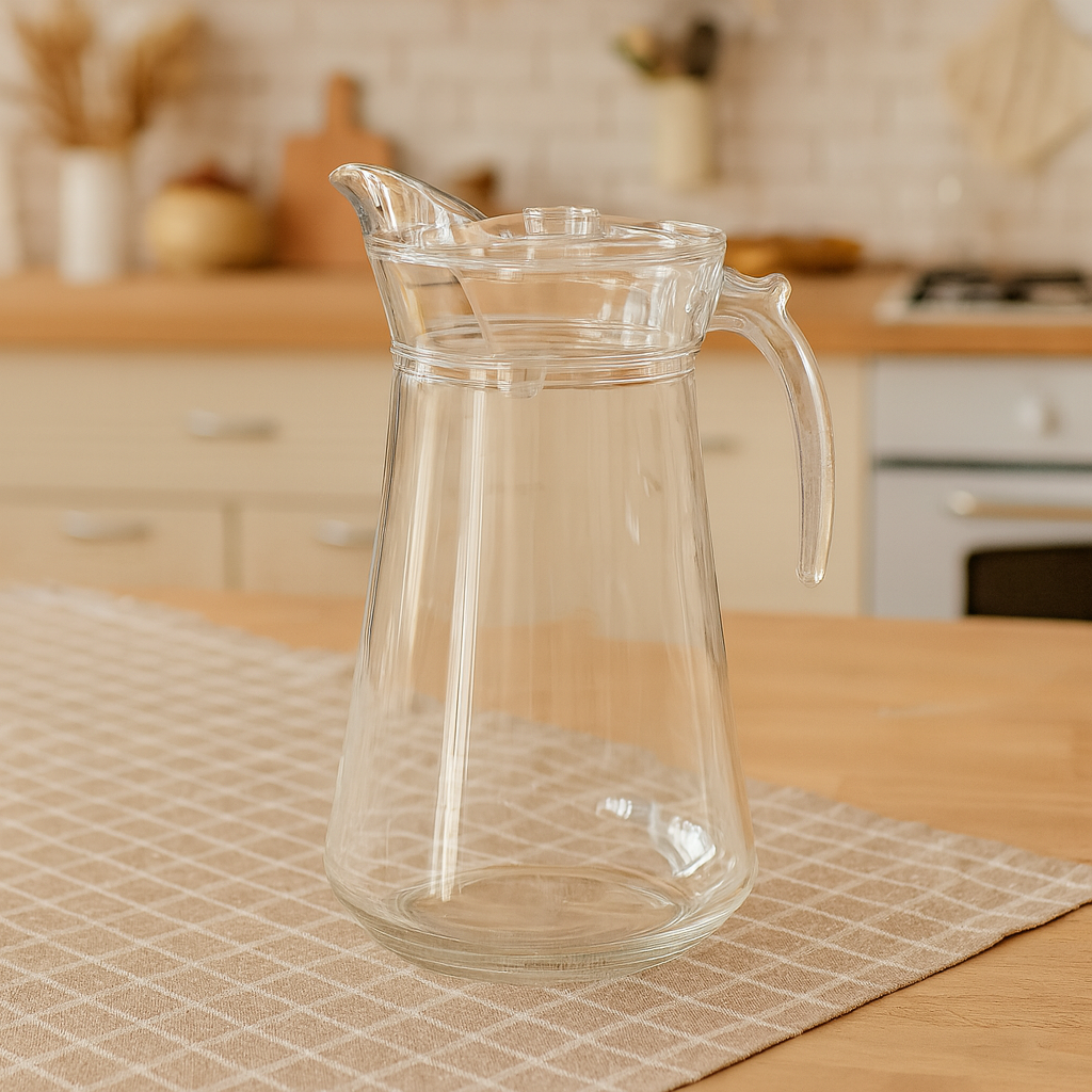 Classic Tapered Clear Glass Jug – 1 Piece (1700 mL)