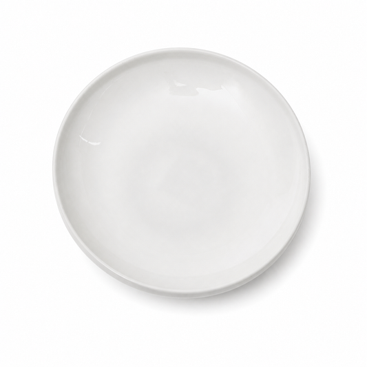 Small Round White Platter – Modern Minimalist Serving Plate - Habitt