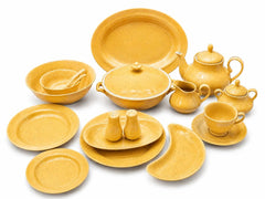 Luxury 72-Piece Yellow Speckled Dinnerware Set