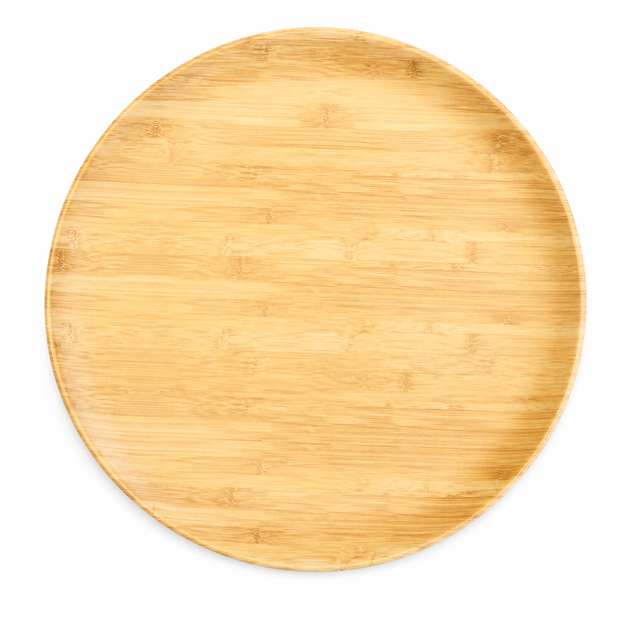 Round Beige Platter – Medium Serving Tray for Modern Dining - Habitt