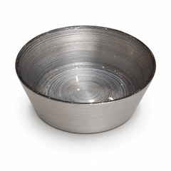 Medium Round Grey Dessert Bowl – Modern Textured Serving Bowl - Habitt