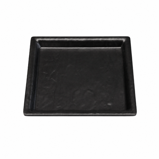 Black Square Quarter Plate – Modern Minimalist Serving Plate - Habitt