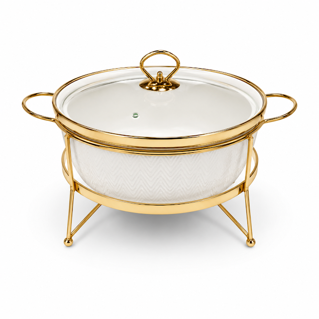 Elegant 10 Inch Round Casserole White for Premium Food Serving