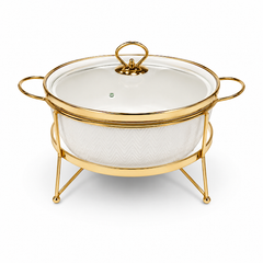 Elegant 10 Inch Round Casserole White for Premium Food Serving