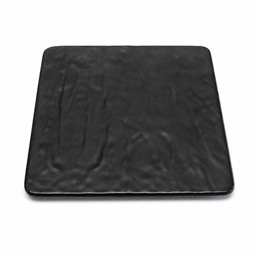 Large Black Square Platter – Modern Minimalist Serving Plate - Habitt