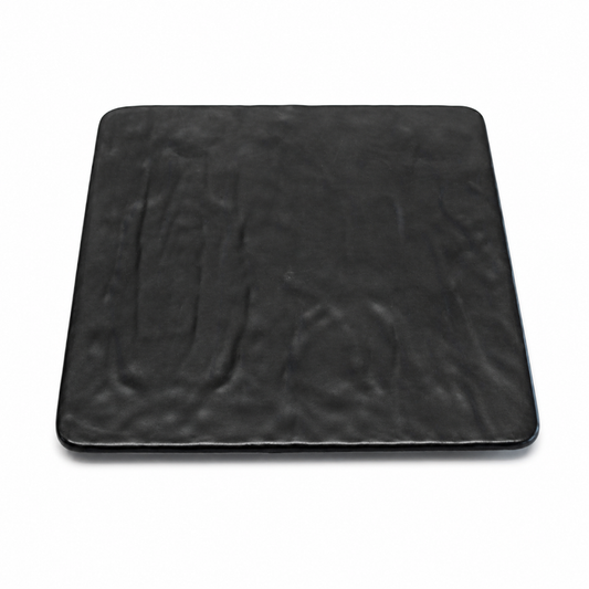 Large Black Square Platter – Modern Minimalist Serving Plate - Habitt