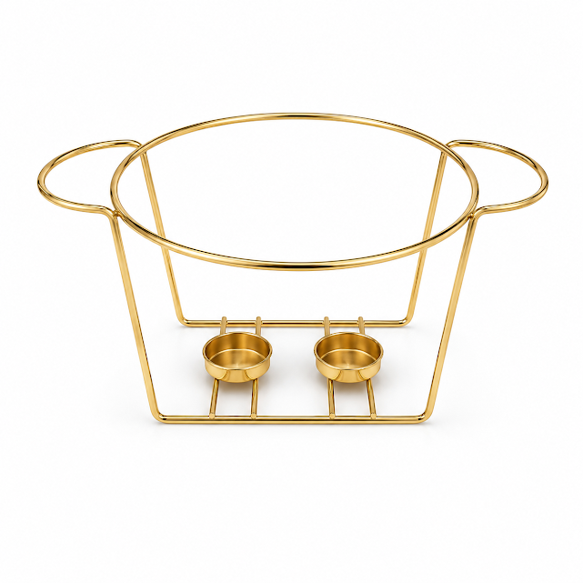 Premium 10.5 Inch Round Casserole – Black & Gold Serving Dish