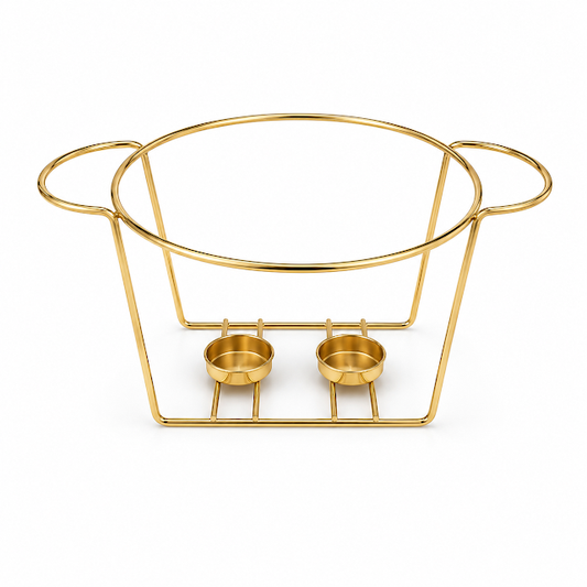 Premium 10.5 Inch Round Casserole – Black & Gold Serving Dish