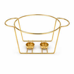 Premium 10.5 Inch Round Casserole – Black & Gold Serving Dish