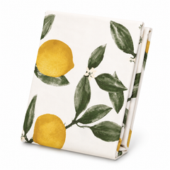 Lemon Leaves Double Bed Sheet – 96 x 102 Inches