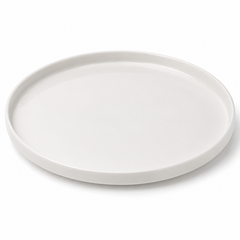 Small Round White Platter – Minimalist Serving Plate - Habitt