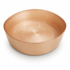 Large Round Copper Serving Bowl – Elegant Textured Bowl - Habitt
