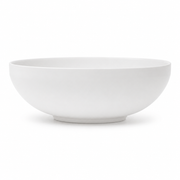 Medium Round White Bowl – Minimalist Everyday Serving Bowl - Habitt
