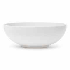 Medium Round White Bowl – Minimalist Everyday Serving Bowl - Habitt
