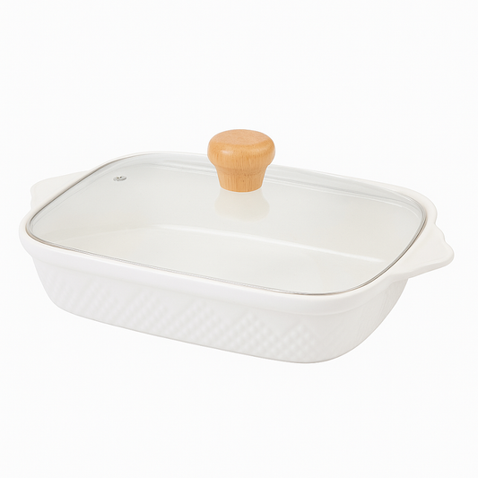 Stylish Serving Dish with Glass Lid – 900-S