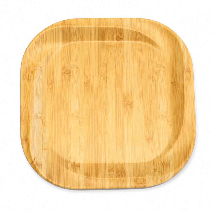 Medium Beige Square Platter – Modern Serving Plate - Habitt