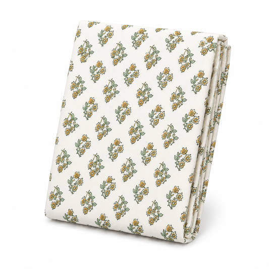 Percale Floral Buti Single Bed Sheet – 68 x 96 Inches