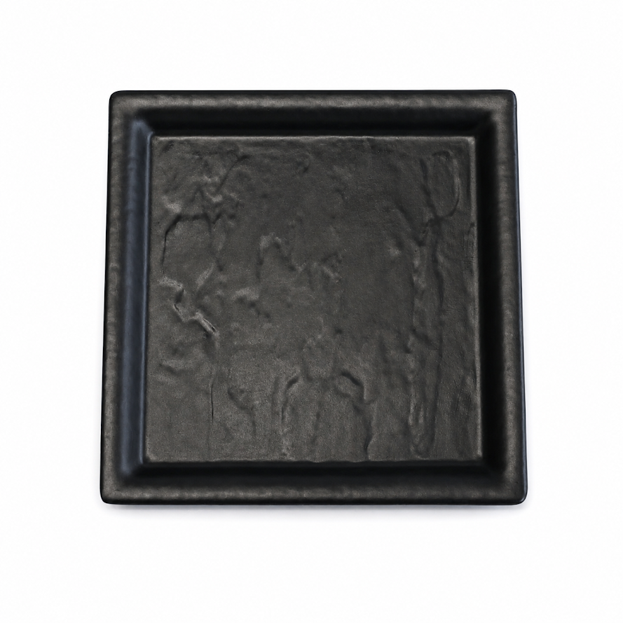 Black Square Quarter Plate – Modern Minimalist Serving Plate - Habitt
