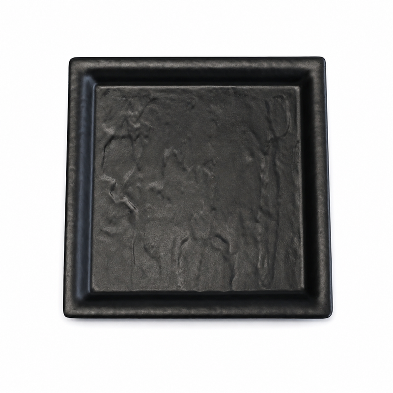 Black Square Quarter Plate – Modern Minimalist Serving Plate - Habitt