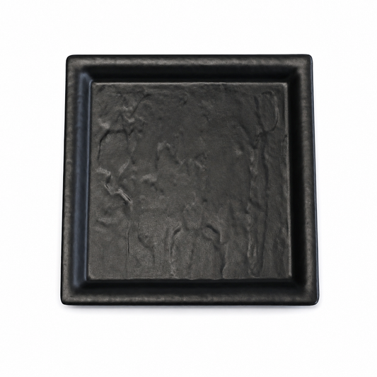 Black Square Quarter Plate – Modern Minimalist Serving Plate - Habitt
