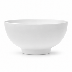 Medium Round White Bowl – Elegant Minimalist Serving Bowl - Habitt