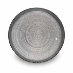 Small Round Grey Quarter Plate – Modern Textured Side Plate - Habitt