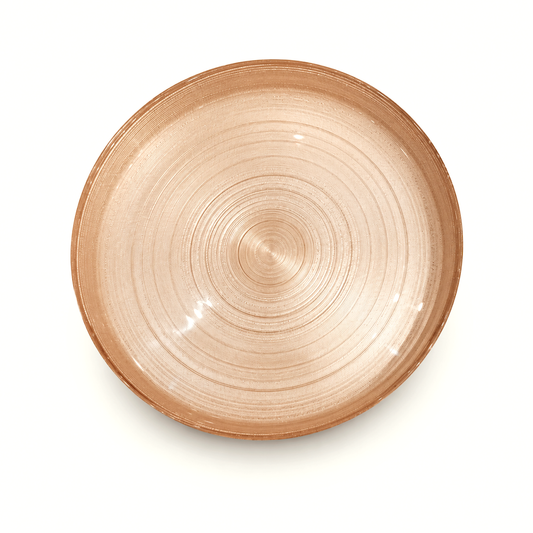 Small Round Golden Quarter Plate – Elegant Side Serving Plate - Habitt