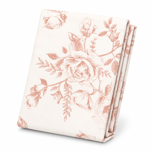 Linear Rose Double Bed Sheet – 96 x 102 Inches