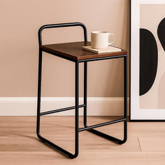 Stella Stool with Black Metal