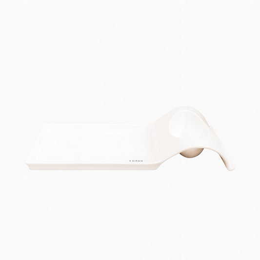 Stylish Long Ceramic Platter – White