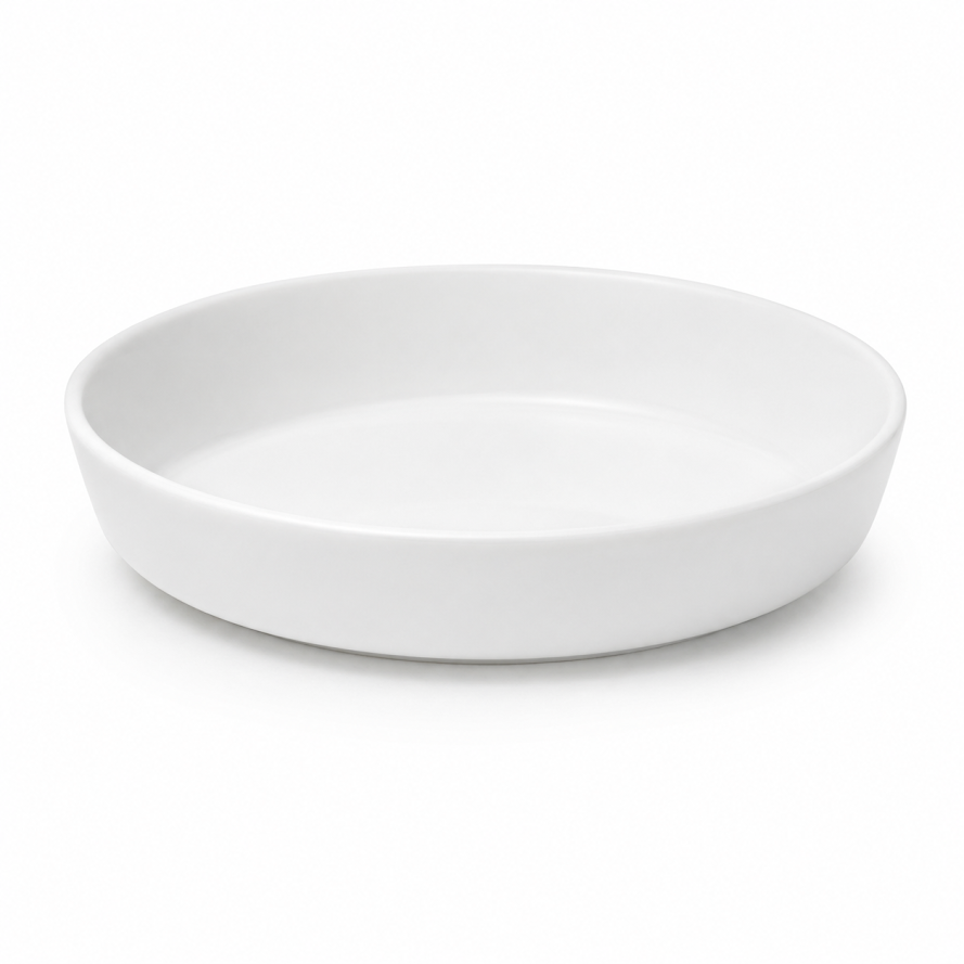 Small White Oval Dish – Minimalist Serving Dish for Modern Dining - Habitt