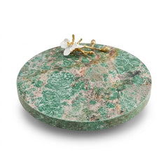 Large Green Marble Cake Dish Stand – 12 Inch Decorative Serving Platter - Habitt