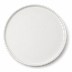 Large Round White Platter – Modern Minimalist Serving Plate - Habitt
