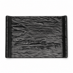 Medium Black Rectangular Platter – Modern Textured Serving Tray - Habitt
