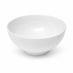 Medium Round White Bowl – Elegant Minimalist Serving Bowl - Habitt