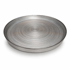 Small Round Grey Quarter Plate – Modern Textured Side Plate - Habitt