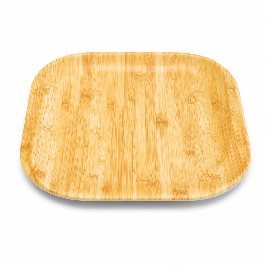 Medium Beige Square Platter – Modern Serving Plate - Habitt