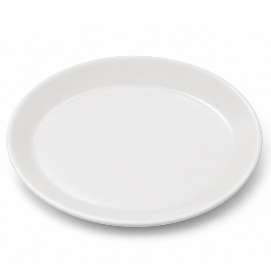 Small White Oval Dish – Minimalist Serving Dish for Modern Dining - Habitt